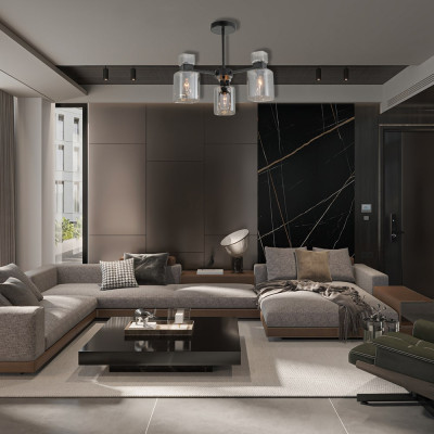 BL1130-1 E14*3 460*360 мм чорний ARD OLIVIA