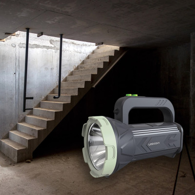 EL306 акум. ліхтар 4Вт, 85*154*117 мм, 2*2400 мА-год, сірий, LC