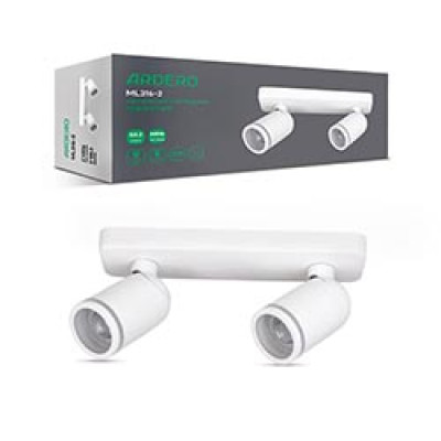 ML316-2 MR16/G5.3 білий, подвійний, поворотний, 250*70*135мм