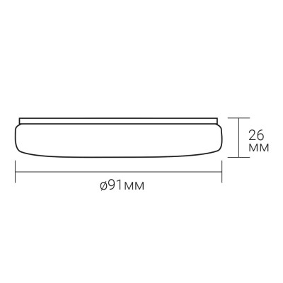 AL807  6W коло накладний чорний 480Lm 5000K 91*26mm ARD