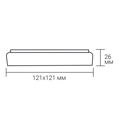 AL808 12W квадрат накладний чорний 960Lm 5000K 121*121*26mm ARD