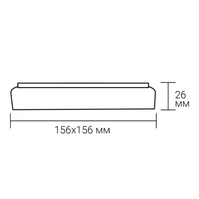 AL808 18W квадрат накладний чорний 1440Lm 5000K 156*156*26mm ARD
