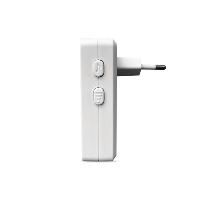 Дзвінок дверний безпровідний E-401, база AC 230В, кнопка DC 12В, 38 мелодій, білий