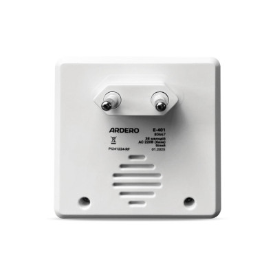 Дзвінок дверний безпровідний E-401, база AC 230В, кнопка DC 12В, 38 мелодій, білий