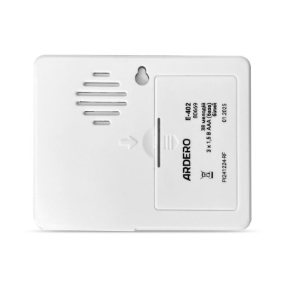 Дзвінок дверний безпровідний E-402, база DC 4,5В, кнопка DC 12В, 38 мелодій, білий