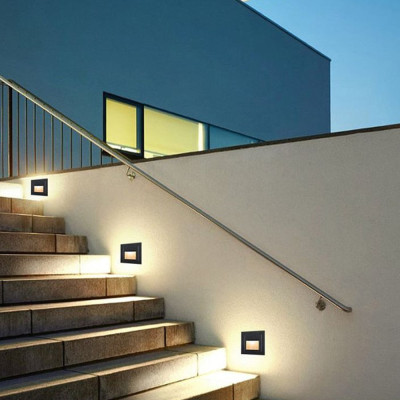 DH1010ARD 230V 3W 30Lm 3000K квадрат 85*85*49mm чорний IP54 LEVEL