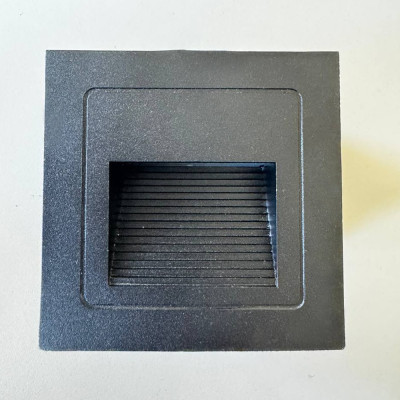 DH1010ARD 230V 3W 30Lm 3000K квадрат 85*85*49mm чорний IP54 LEVEL