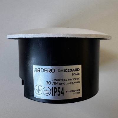 DH1020ARD 230V 3W 30Lm 3000K коло 84*47mm білий IP54 LEVEL