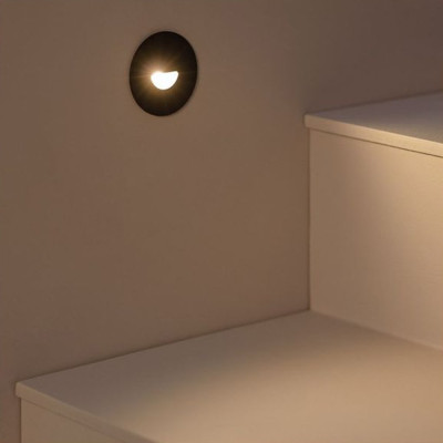 DH1020ARD 230V 3W 30Lm 3000K коло 84*47mm чорний IP54 LEVEL