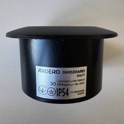 DH1020ARD 230V 3W 30Lm 3000K коло 84*47mm чорний IP54 LEVEL