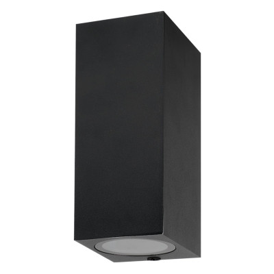 DH0147ARD 230V без лампи 2*GU10, чорний 75*66*153mm IP54 QUADRO