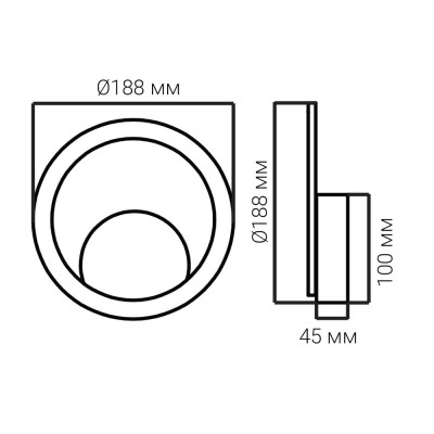 AL6451ARD 10W коло 1290Lm 3000/4500/6500K 188*45mm білий RAIN