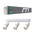 ML312-3 MR16/GU10, білий+золото, потрійний, поворотний, 3 x Ф55*100мм BAMBOO