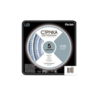 LS604 12V 4.8W 60SMD 2835 5500K IP65  5m*8mm