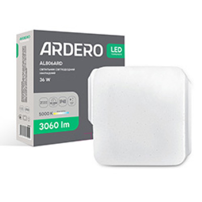 AL806ARD 36W квадрат накладний 3060Lm 5000K 230*230*40mm зорян.небо