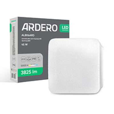 AL806ARD 45W квадрат накладний 3825Lm 5000K 300*300*40mm зорян.небо