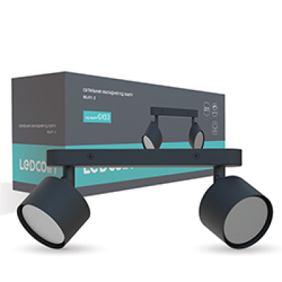 ML411-2 GX53, чорний, подвійний, поворотний, 280*80*96 мм  LC