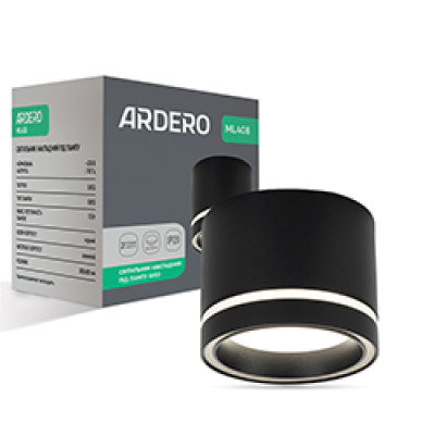 ML408 GX53, чорний, ф82*80 мм  ARD