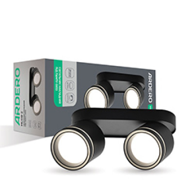 ML418-2 GX53, чорний, подвійний, поворотний, 220*82*93 мм  ARD