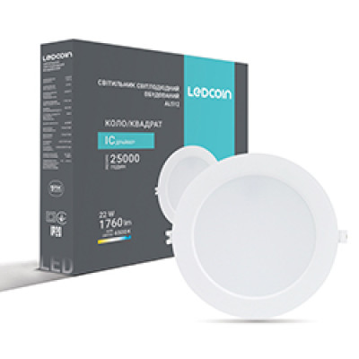 AL512 22W білий коло 1760lm 6500K 221*29mm LC