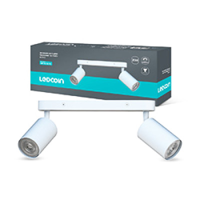 ML314-2 MR16/GU10, білий, подвійний, поворотний, 260*54*130 мм  LC