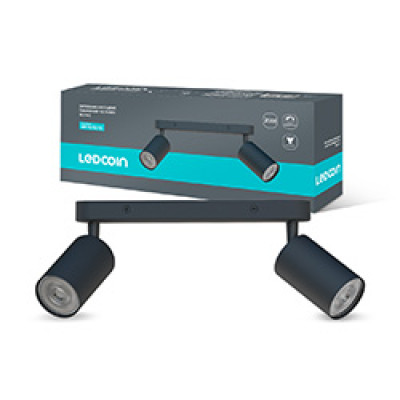 ML314-2 MR16/GU10, чорний, подвійний, поворотний, 260*54*130 мм  LC