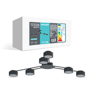 ML472-6, чорний, 6*GX53, Ф1000*55мм LC