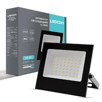 LL-5030 30W 2400Lm 6500K (125*110*25мм) чорний IP65 LC