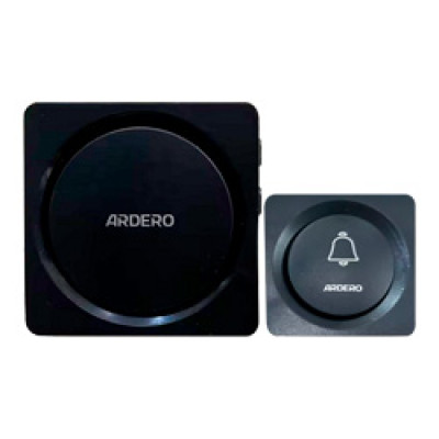 Дзвінок дверний безпровідний E-401, база AC 230В, кнопка DC 12В, 38 мелодій, чорний