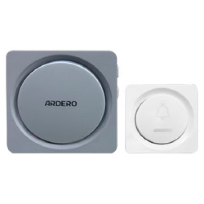 Дзвінок дверний безпровідний E-401, база AC 230В, кнопка DC 12В, 38 мелодій, білий