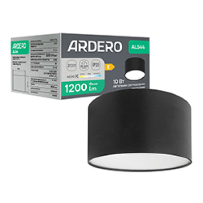 AL544 10W чорний матовий 4000K IP20 120град 90*50мм ARD