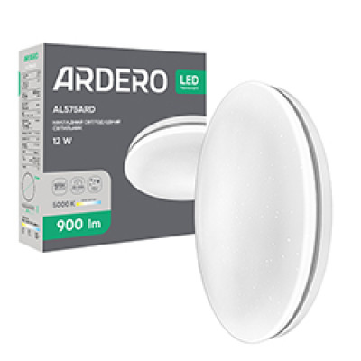 AL575ARD 12W коло накладний зірк. небо 900Lm 5000K 210*52mm SILVER