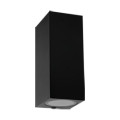 DH0147ARD 230V без лампи 2*GU10, чорний 75*66*153mm IP54 QUADRO