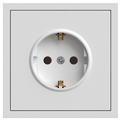 ER121-W розетка із заземленням, механізм білий 16А Soft