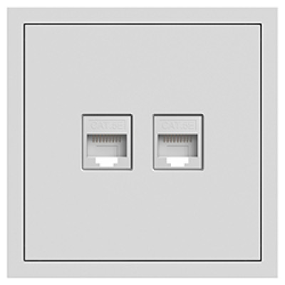 ER152PC-W розетка комп’ютерна подвійна, механізм білий Soft