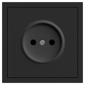 ER111-B розетка без заземлення, механізм чорний 16А Soft