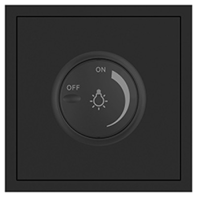 EV111D-B світлорегулятор поворотний для LED 5-100W, механізм чорний Soft