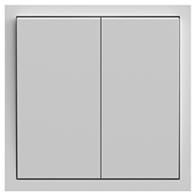 EV132-S вимикач 2-кл. перехресний, механізм срібло 10А Soft