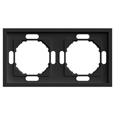 EF102-B рамка 2-місна універсальна чорний Soft