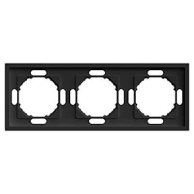 EF103-B рамка 3-місна універсальна чорний Soft