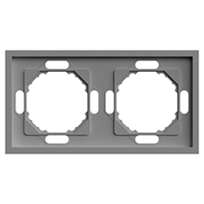 EF102-G рамка 2-місна універсальна сірий Soft