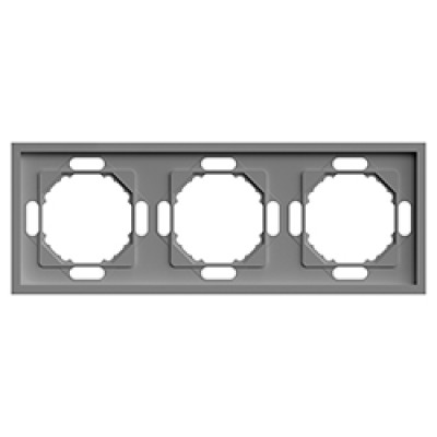 EF103-G рамка 3-місна універсальна сірий Soft