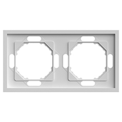EF102-S рамка 2-місна універсальна срібло Soft