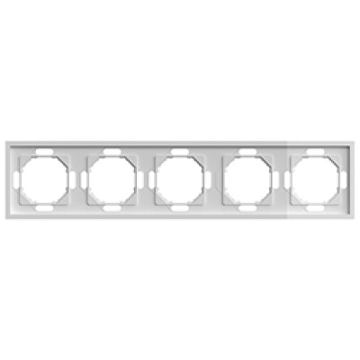 EF105-S рамка 5-місна універсальна срібло Soft