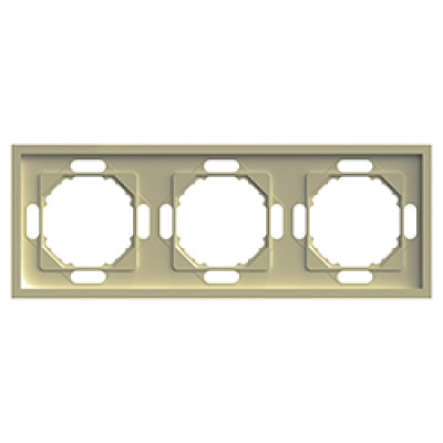 EF103-C рамка 3-місна універсальна шампань Soft