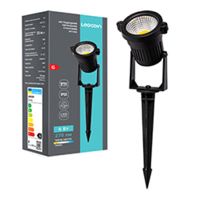 SP1403 6W 230V 3000K 270Lm, 78.5*64*270mm IP65 чорний LC