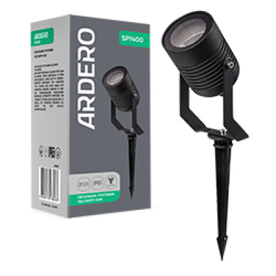 SP1400 230V без лампи 1*GU10, чорний 60*140*300mm IP65 ARD