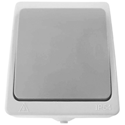 EV221-WG вимикач 1-кл. прохідний, сірий, 10А IP54 Siena