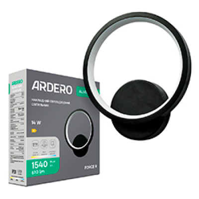 AL6521-1ARD 14W 610Lm 3000K/4500K/6500K 205*180*47mm чорний FORCE R