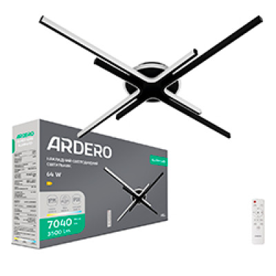 AL6185-1ARD 64W 3500Lm 3000K-4500K-6500K 560*560*60 mm чорний MILL